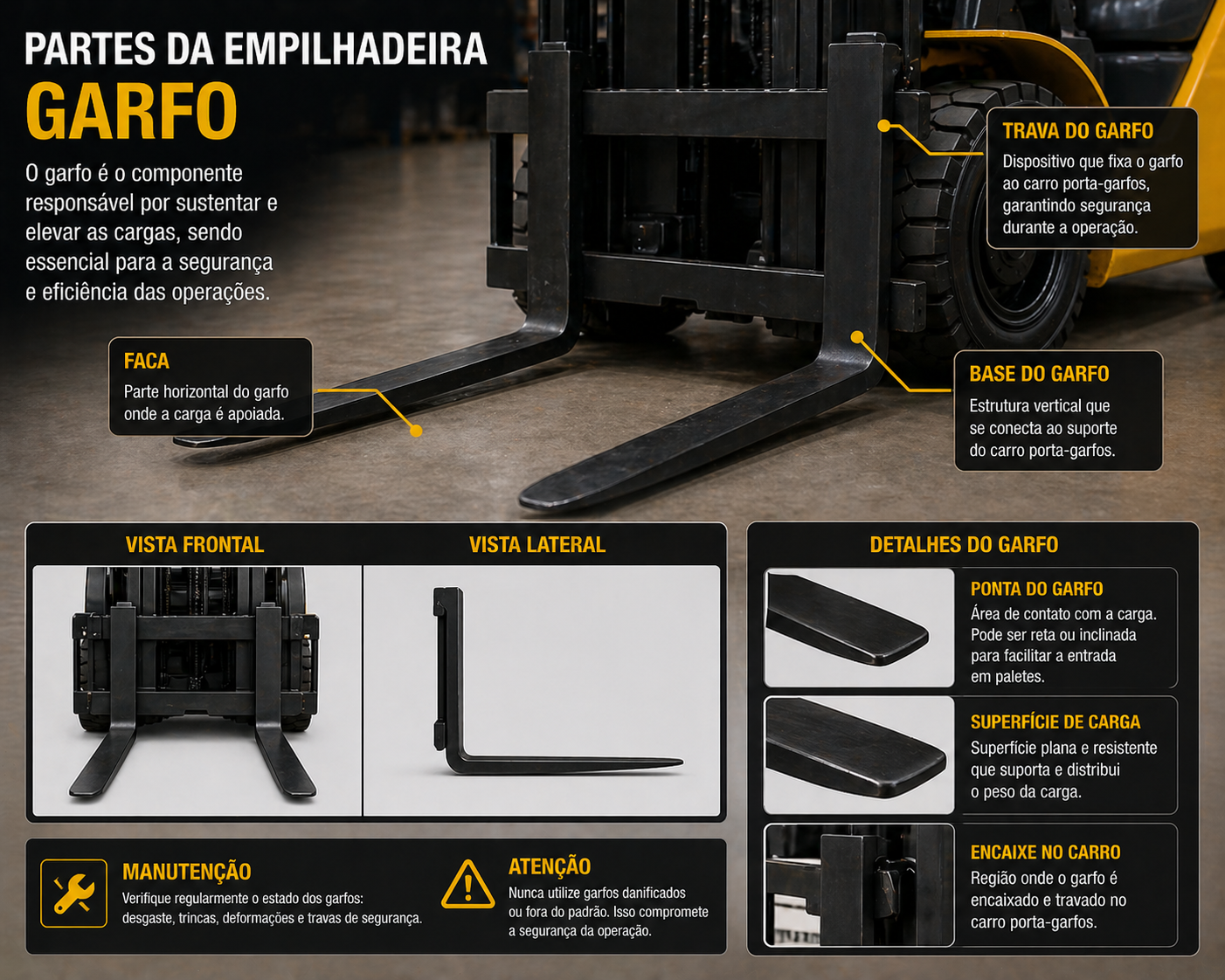 Partes da Empilhadeira — Garfo