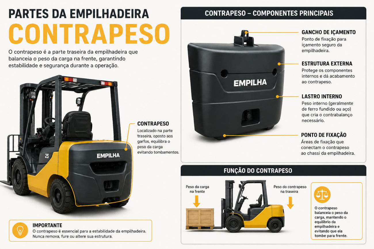 Partes da Empilhadeira — Contrapeso
